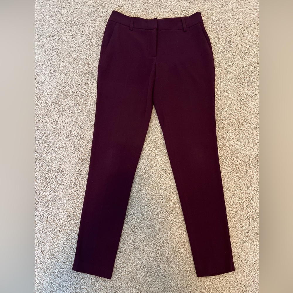 Mario Serrani Ladies’ Deep Wine Career Trouser Pants Size 2 - Picture 1 of 10